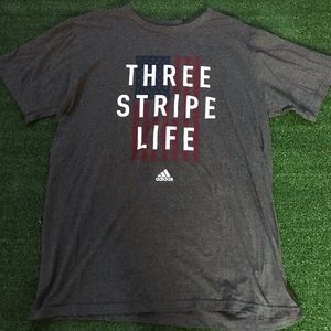 Adidas “Three stripe Life” T shirt mens M